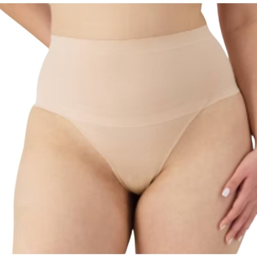 Maidenform Women's Shapewear Light Shaping Thong SES080 Beige Xlarge